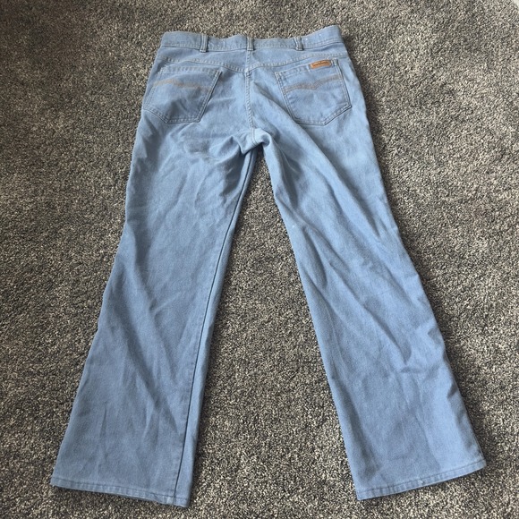 Vintage Sportabouts Pants Mens 36x30 Blue Light Wash Talon Zip USA 70s 80s - Picture 6 of 16